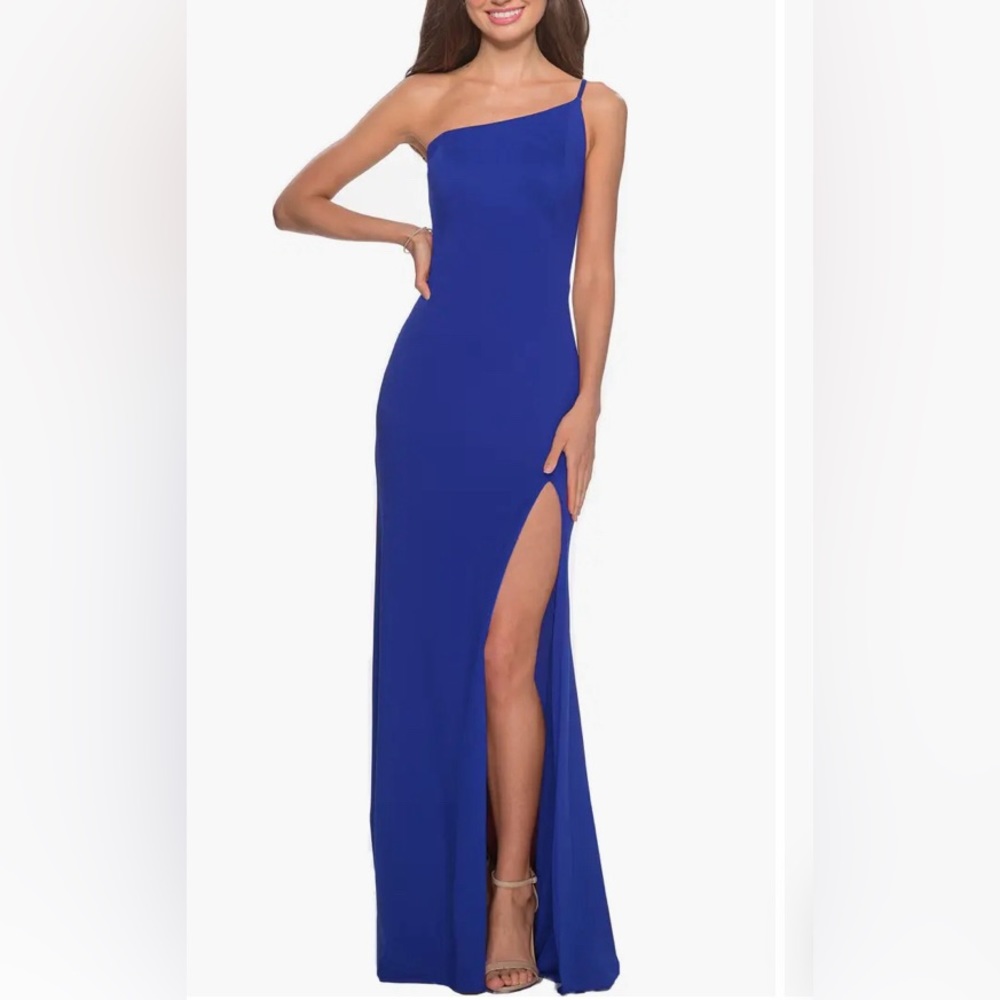 La Femme One-Shoulder Jersey Gown NEW NEVER WORN Size 10